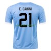 Maillot de Supporter Uruguay E. CAVANI 21 Domicile Coupe du Monde 2022 Pour Homme